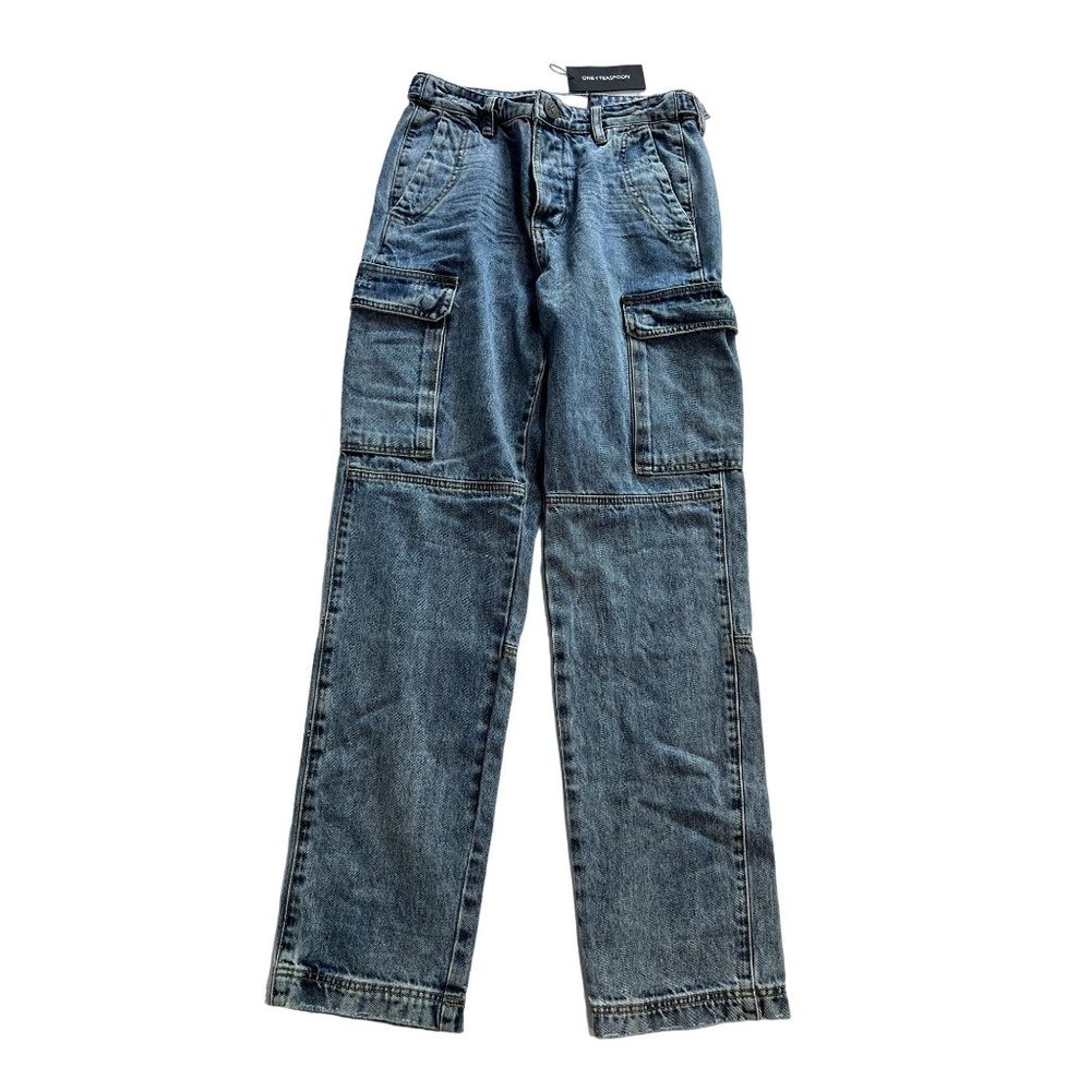 One Teaspoon Cargo Motion Straight Leg Jeans Berlin Blue